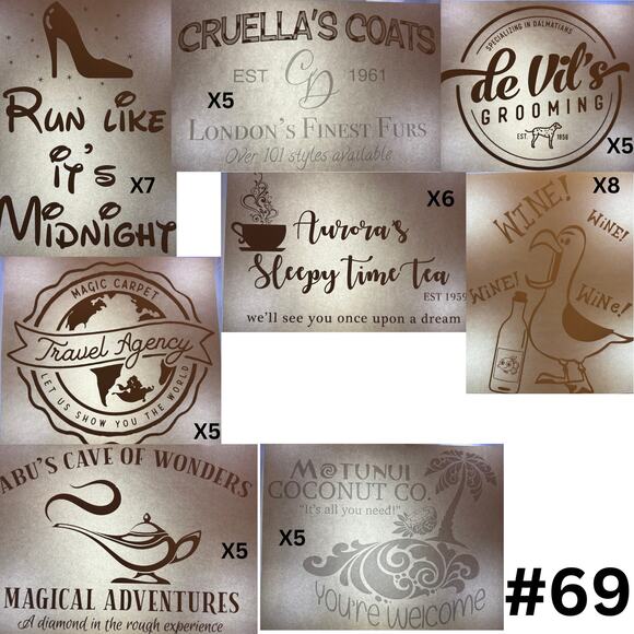 Disney Themed Screen Print Bundle - Picture 1 of 1